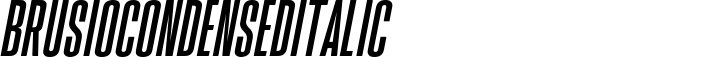 BrusioCondensedItalic