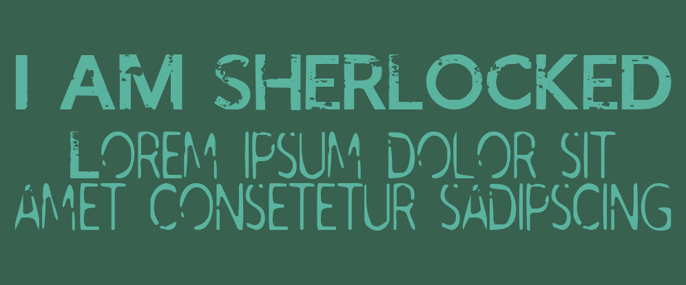I Am Sherlocked Font Yu Font