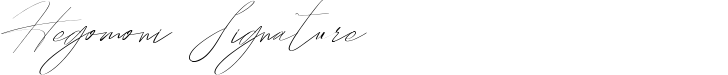 Hegomoni Signature