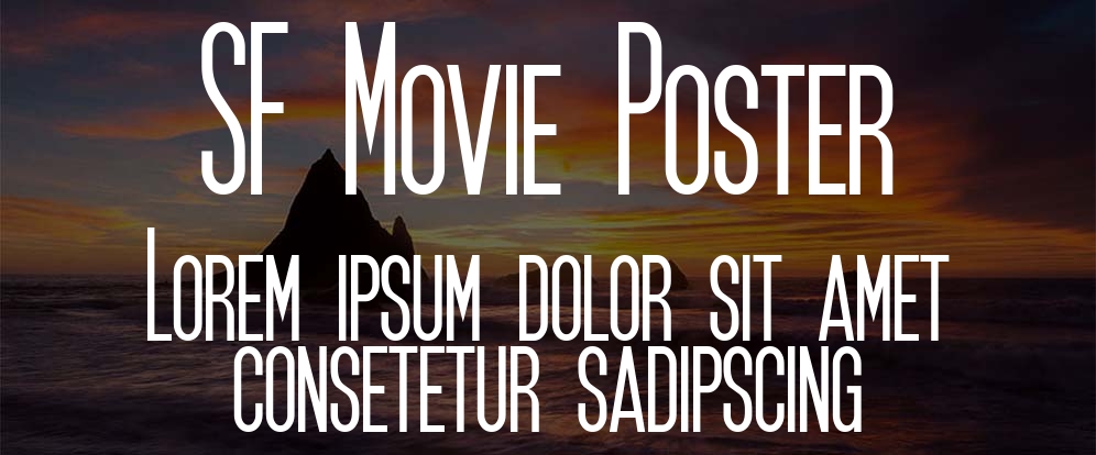 Sf Movie Poster Font Yu Font